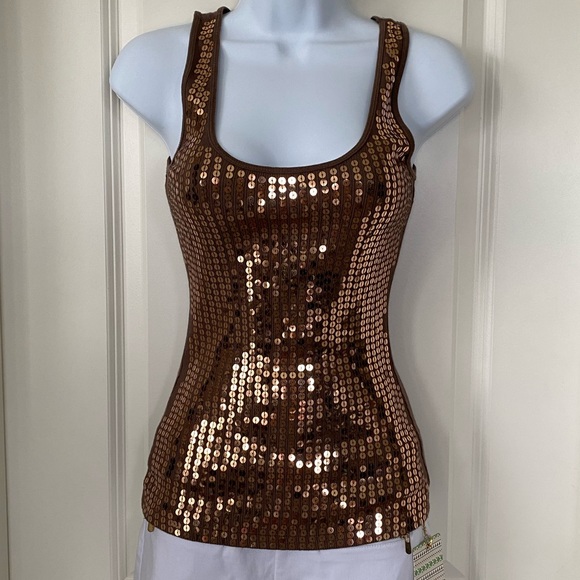 Express Copper Sequin tank top - Picture 3 of 6
